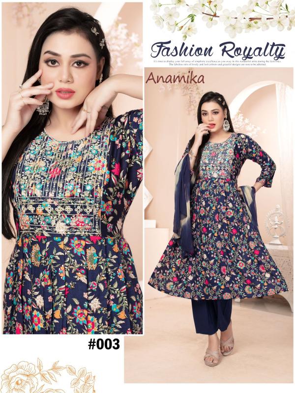 Fashion Talk Anamika Vol 2 Rayon Designer Kurti Bottom With Dupatta